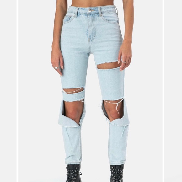 Princess Polly Denim - Adika Distressed Jeans